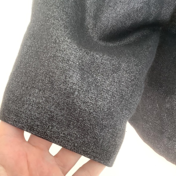 $198 Sandro  Linen Blend Metallic Cropped Swing Moto Jacket M - Picture 3 of 16